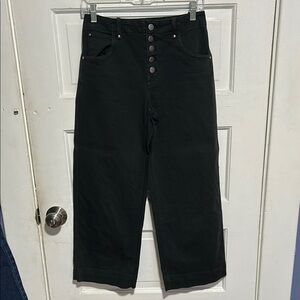 Gap Black High-Waisted Button-Fly Wide Leg Pants